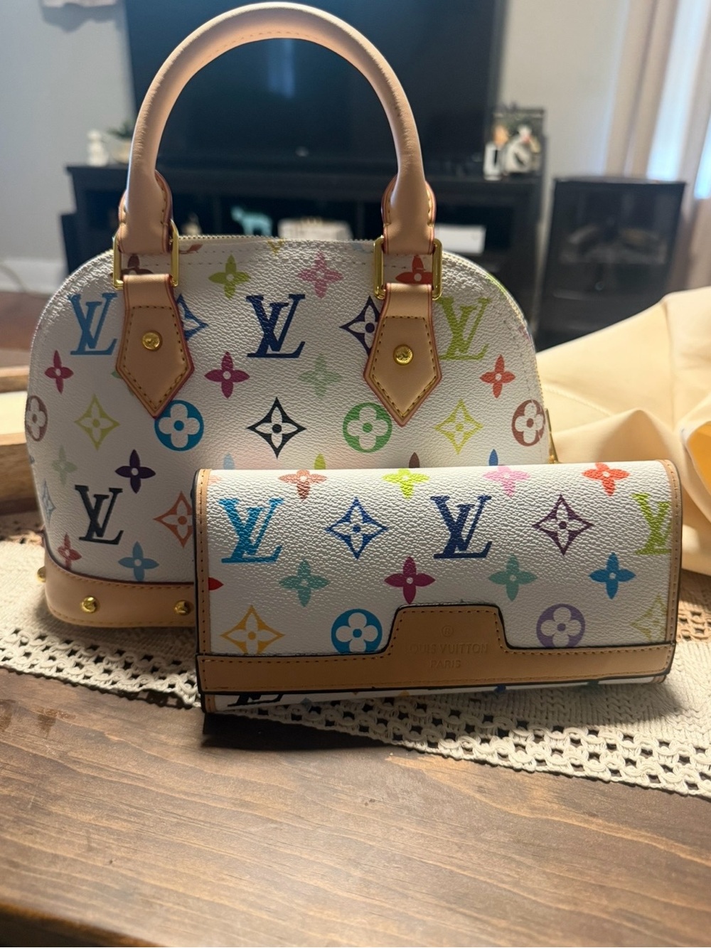 Louis Vuitton multicolor Monogram Bag set